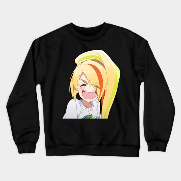 Saki Laughing Crewneck Sweatshirt by KokoroPopShop